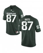Men's Jahz Watts Michigan State Spartans #87 Nike NCAA Green Authentic College Stitched Football Jersey RW50L87JU